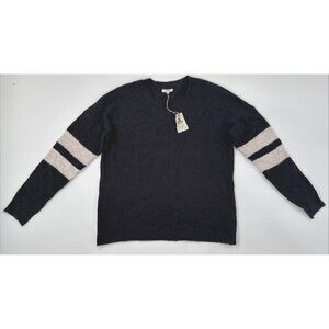 Easel Oversized Wool Blend Pullover Sweater Womens Large Lightweight V-Neck NEW